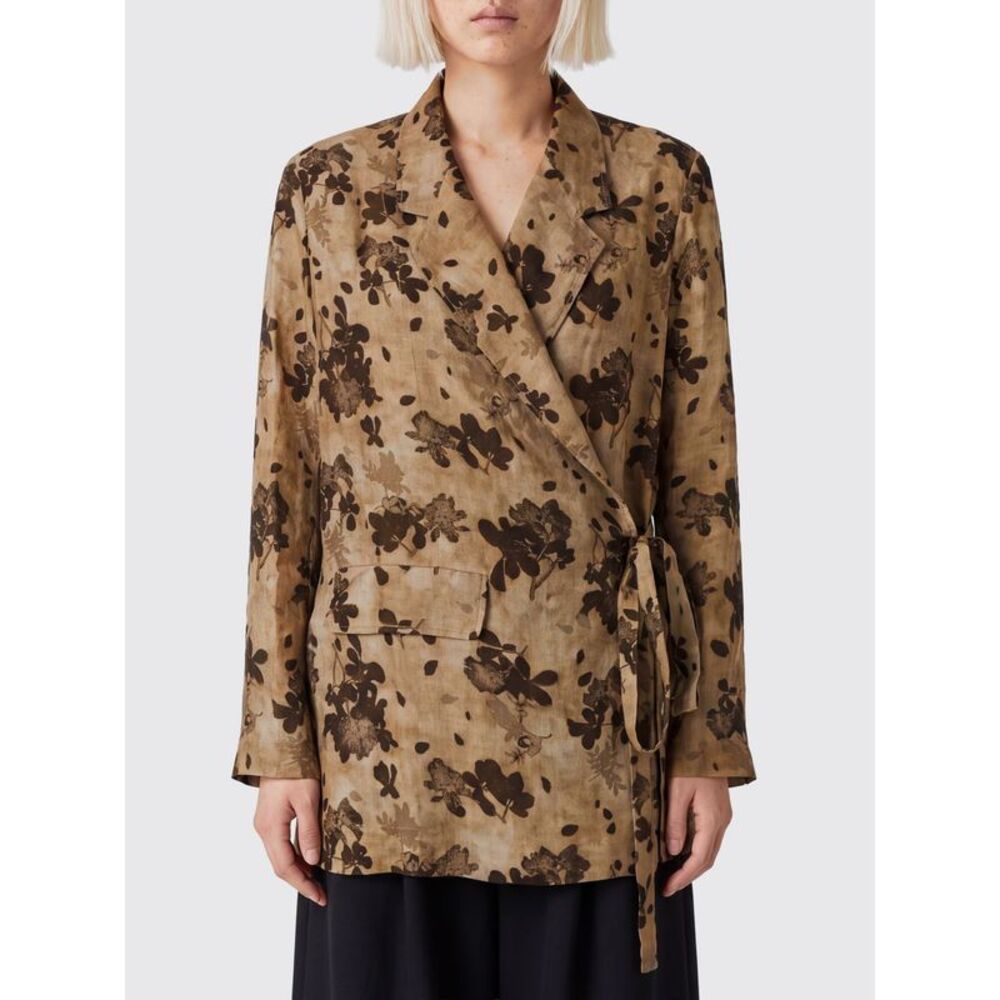 Uma Wang Women Uma Wang Floral Print Viscose And Cupro Robe Jacket